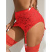 Комплект трусики з поясом для панчіх StarNight, червоний, XS-S