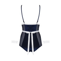 Костюм Горничная Obsessive Maid синий с белым фартухом, L/XL
