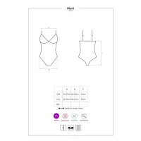 Костюм Горничная Obsessive Maid синий с белым фартухом, L/XL