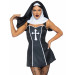 Костюм монашки Leg Avenue, М, Naughty Nun 2 предмета, черный