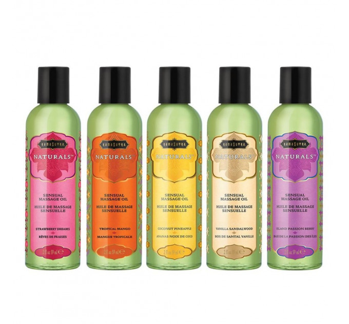 Массажное масло KamaSutra Naturals Tropical Mango с ароматом «Тропическое манго», 59 мл