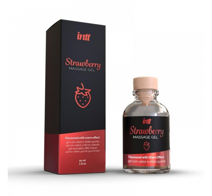 Їстівний масажний гель для інтимних зон Intt Strawberry 30 мл