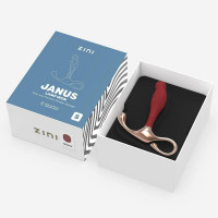 Массажер простаты рельефный, S, Zini Janus Lamp Iron бордовый, 10.4 х 2.2 см