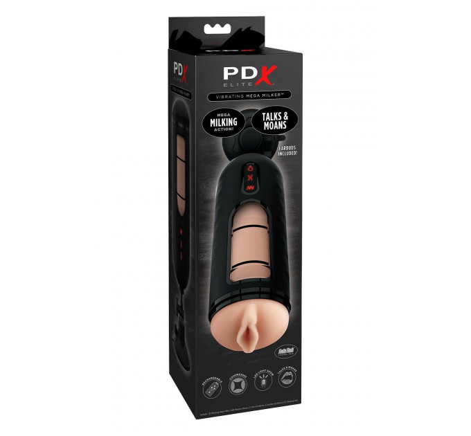 Мастурбатор з вібро Pipedream PDX Elite Vibrating Mega Milker чорний, 23.9 см