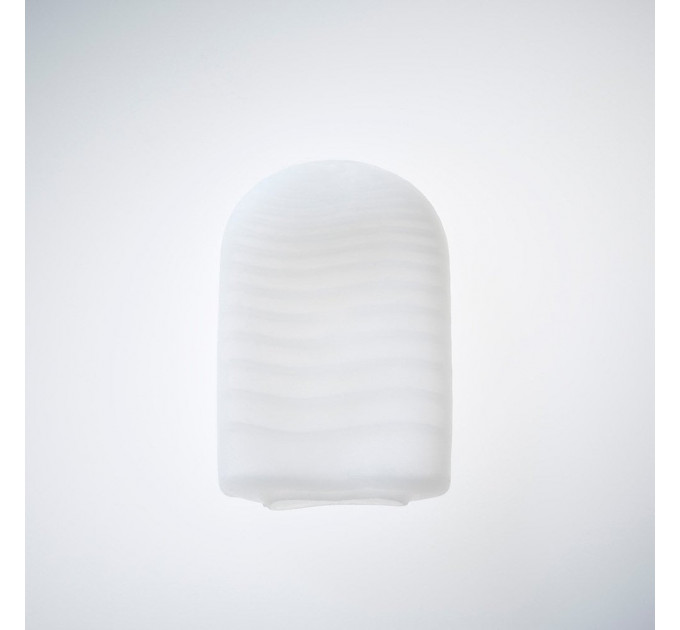 Мини мастурбатор нереалистичный Tenga Pocket Wave Line, с рельефом, белый