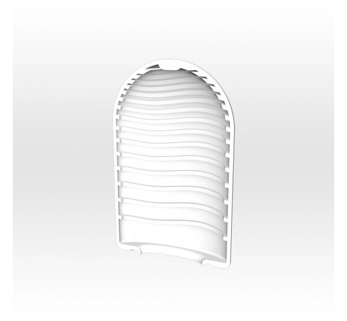 Мини мастурбатор нереалистичный Tenga Pocket Wave Line, с рельефом, белый