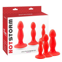 Набор анальных пробок Chisa HotStorm ANAL WAVE PROBE KIT, красный Набор анальных пробок Chisa HotStorm ANAL WAVE PROBE KIT, красный