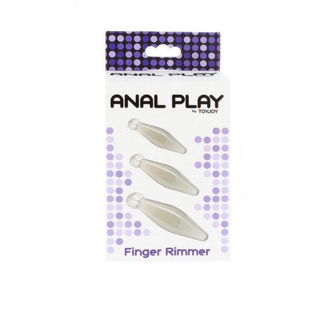 Набор анальных стимуляторов на палец Toy Joy Anal Play Finger Rimmer Finger Rimmer прозрачный, 3 шт.