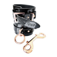 Поножи лакированные Kinky Diva из веганской кожи, черные