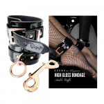 Поножи лакированные Kinky Diva из веганской кожи, черные
