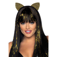 Повязка на голову с кошачьими ушками Leg Avenue Glitter cat ear headband O/S