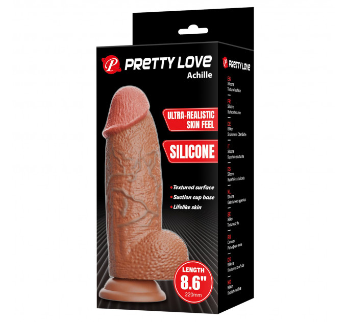 Реалистичный фаллоимитатор большой PRETTY LOVE на присоске, 22 х 5.2 см