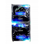 Презервативы светящиеся в темноте , Pasante Glow Condoms ,53 мм (цена за 6 штук)