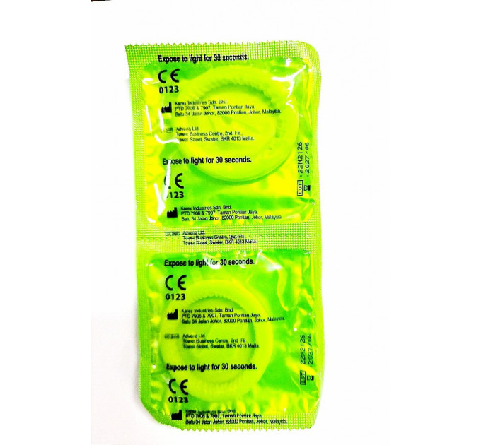 Презервативы светящиеся в темноте , Pasante Glow Condoms ,53 мм (цена за 6 штук)