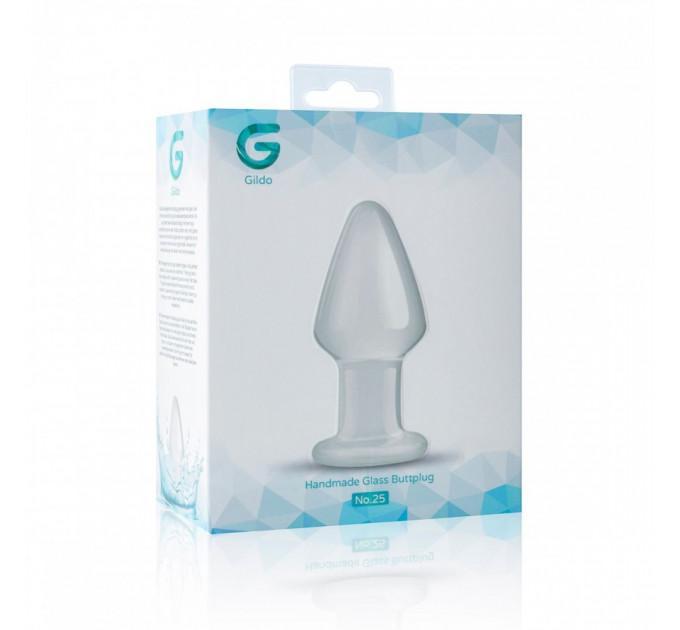 Пробка стекло прозрачная Gildo Glass Buttplug No. 25
