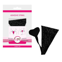 Самоклеющиеся трусики Bye Bra, черные с кружевом, One Size