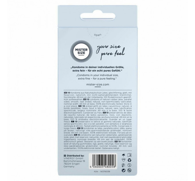 Презервативы Mister Size 64mm pack of 10