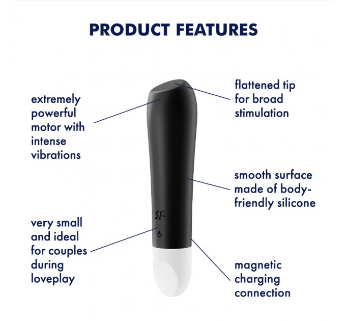 Вибропуля для целенаправленной стимуляции Satisfyer Ultra Power Bullet 2 Black