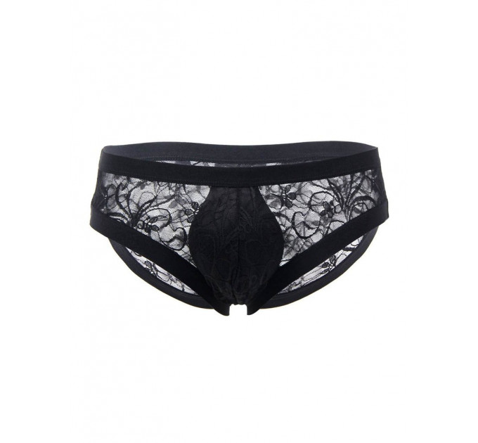 Труси чоловічі Star Night напівпрозорі, з мереживом, чорні, L