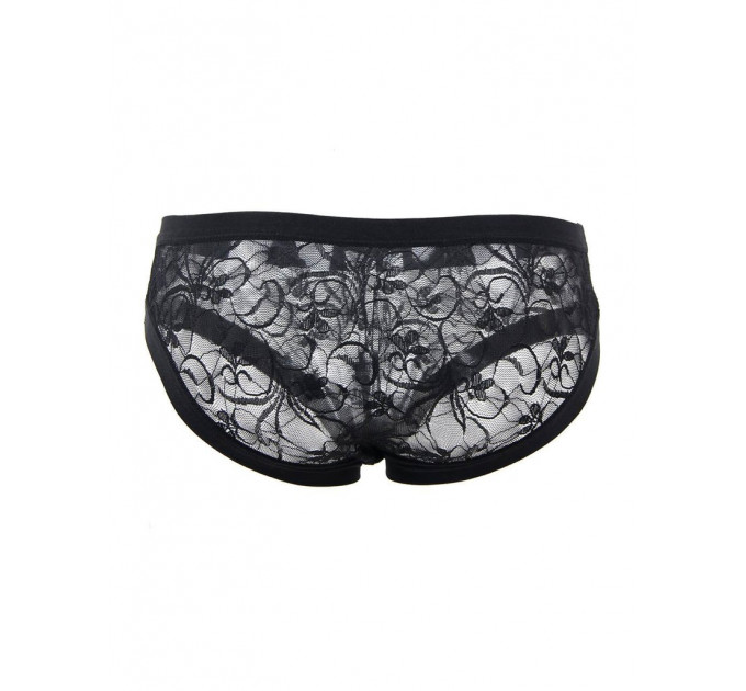 Труси чоловічі Star Night напівпрозорі, з мереживом, чорні, L