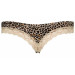 Трусики c леопардовым принтом Obsessive JUNGIRL THONG и кружевной вставкой, L/XL