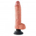 Вибратор c присоской Pipedream Products King Cock 10" Vibrating Cock W/balls - Flesh
