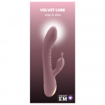 Вибратор-кролик рельефный Sweet Em Velvet Lure 10 режимов вибрации и 5 режимов колебаний, розовый