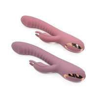 Вибратор-кролик рельефный Sweet Em Velvet Lure 10 режимов вибрации и 5 режимов колебаний, розовый