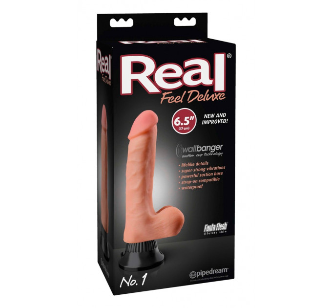 Вібратор Real Feel Deluxe No.1, 6.5" Flesh