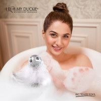 Вибратор уточка Big Teaze Toys Rub My Duckie, серебро