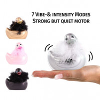 Вибратор уточка Big Teaze Toys Rub My Duckie, серебро