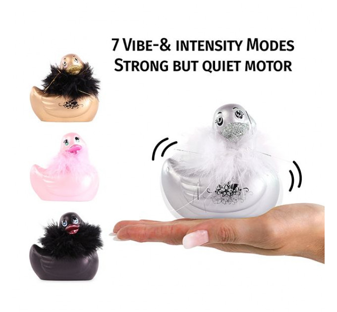 Вибратор уточка Big Teaze Toys Rub My Duckie, серебро