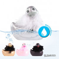 Вибратор уточка Big Teaze Toys Rub My Duckie, серебро