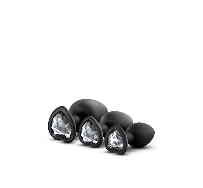 Набор анальных пробок LUXE BLING PLUGS TRAINING KIT WHITE GEMS