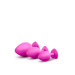Набір анальних пробок із камінням Blush Bling Plugs Training Kit, рожевий