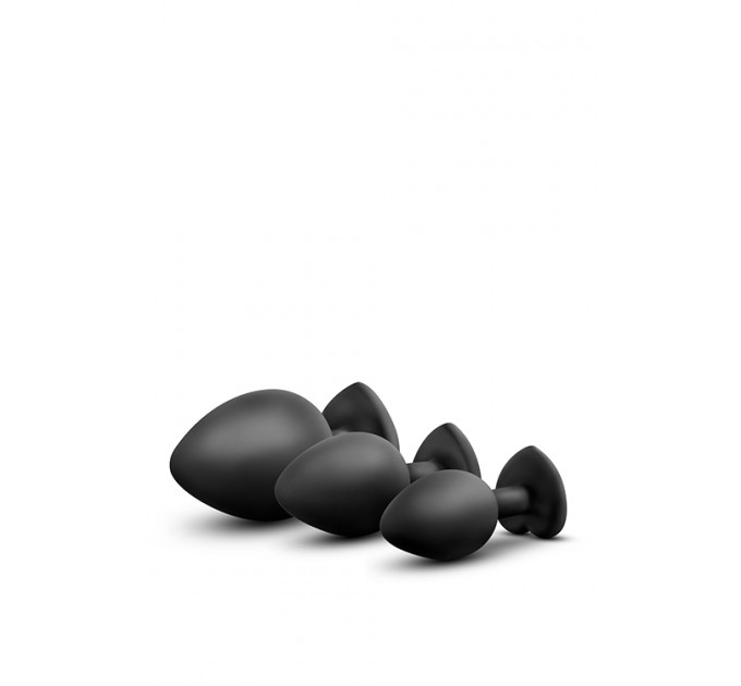 Набор анальных пробок LUXE BLING PLUGS TRAINING KIT WHITE GEMS