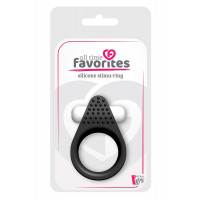 Эрекционное кольцо LIT-UP SILICONE STIMU RING 1, BLACK