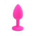 Анальная пробка Pink Silicone Light Pink, S