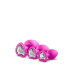 Набір анальних пробок із камінням Blush Bling Plugs Training Kit, рожевий