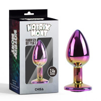 Анальная пробка разноцветная CHISA MATRIX MONT с разноцветным камнем, размер S Анальная пробка разноцветная CHISA MATRIX MONT с разноцветным камнем, размер S