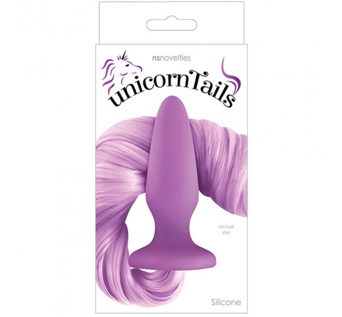 Анальна пробка з хвостом поні, Unicorn Tails, NS Novelties purple