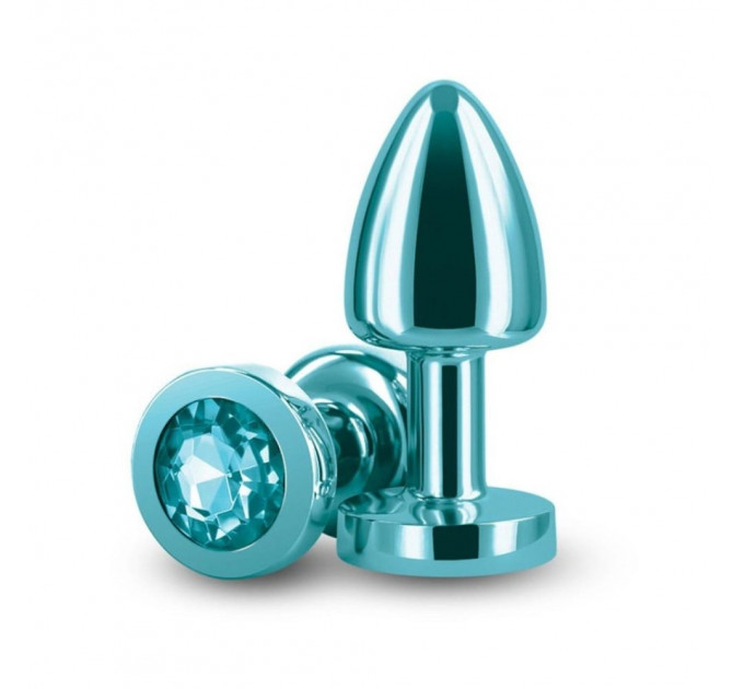 Анальная пробка с кристаллом NS Novelties Rear Assets Petite, бирюзовый, Medium