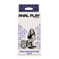 Анальна пробка ToyJoy Anal Play Disco Diamond срібляста, Small
