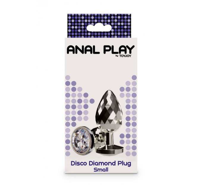Анальная пробка ToyJoy Anal Play Disco Diamond серебристая, Small