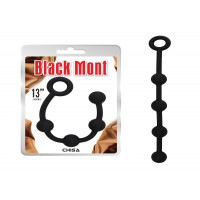 Анальные бусы Chisa Black Mont ”P” Storm Beads черные, S