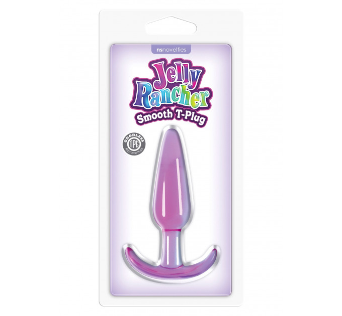 Анальная пробка NS Novelties Jelly Rancher Smooth T-Plug, фиолетовая