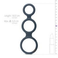 Тройное силиконовое кольцо Boners для пениса Triple Ring