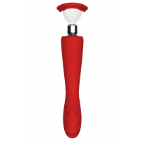 Двойной вибратор с 2 вакуумными насадками Dream Toys RED REVOLUTION GEORGIA