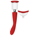 Двойной вибратор с 2 вакуумными насадками Dream Toys RED REVOLUTION GEORGIA