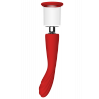 Двойной вибратор с 2 вакуумными насадками Dream Toys RED REVOLUTION GEORGIA